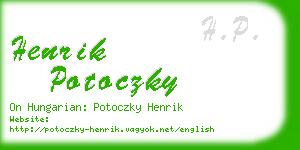 henrik potoczky business card